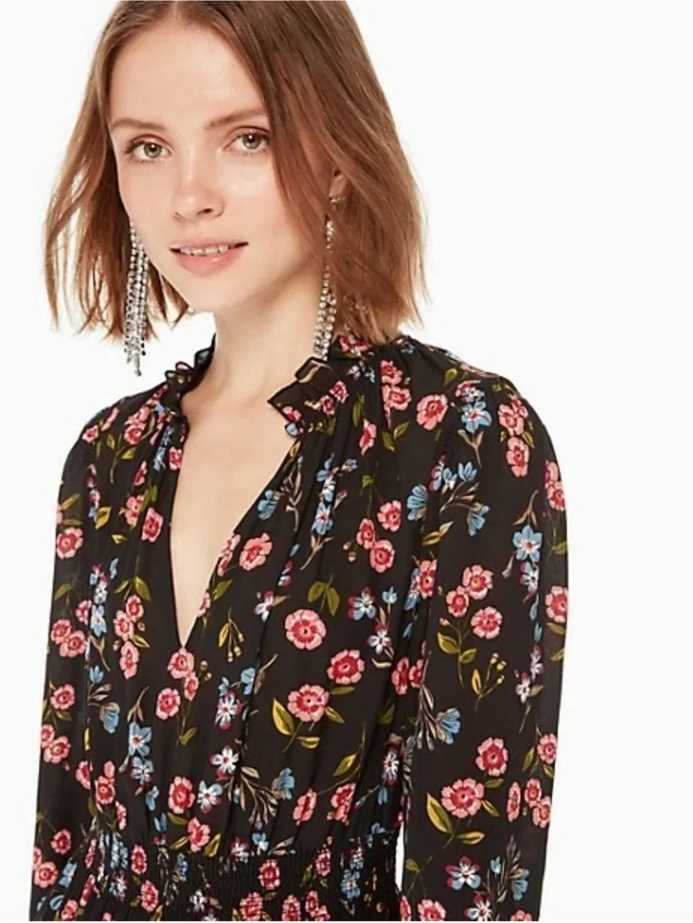 Kate Spade Meadow Smock Waist Mini Dress